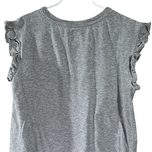 Gymboree Girls Kindness Matters Ruffle Sleeve Tee Gray Size L 10-12 - Picture 7 of 10